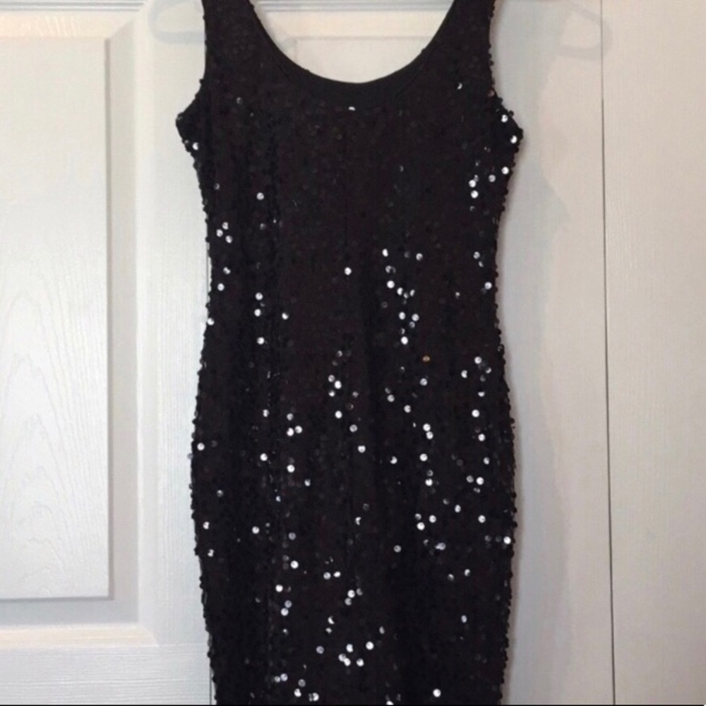 Black mini dress